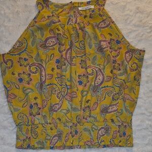 Rose & Olive Yellow Paisley Blouse